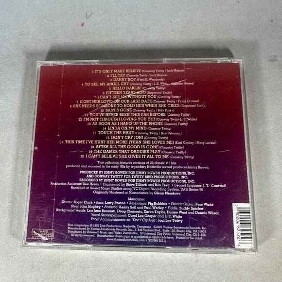 Conway Twitty 20 Classics CD Featuring New Versions Of Hits Country Music - Picture 2 of 3
